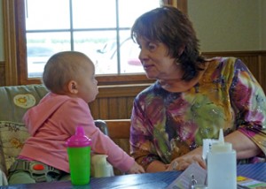 Sienna with grandchild.