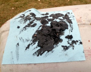 Sludge from 8N oil filter can