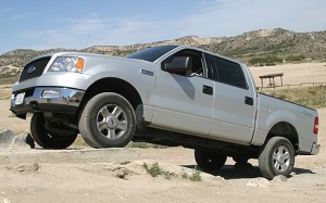 A white 2005 Ford F-150