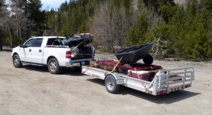The truck with the ATV and all the stuff we wanted to take this trip.
