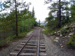 Reconstructed bit of railroad on Boreas Pass