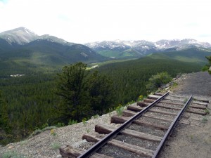 Line ran along Rocky Point giving fantastic views of Mt. Silverheels