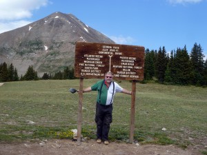 Top of Georgia Pass. Mt Guyot is in the background.