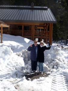 Posing to show the snow on Grand Mesa