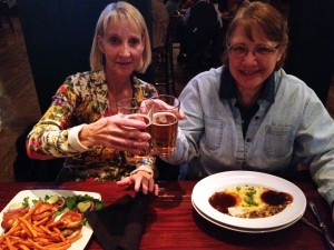 Mary and pam at the Irish pub