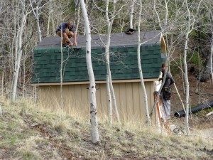 Shingles going on