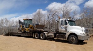 Backhoe arrives