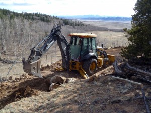 Digging out rocks