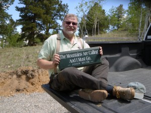 Jerry with his Father's Day sign