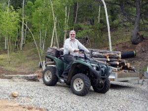 Skidding wood with the ATV