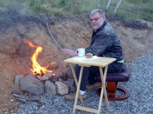 Morning campfire