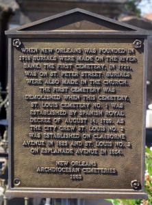 History plaque at cemetery #1