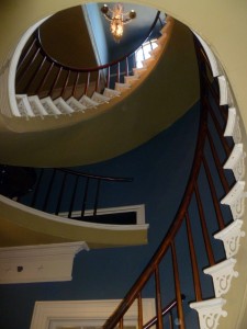 Circular staircase in Houmas House