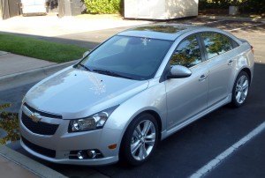 Our rental car, a 2014 Chevy Cruz