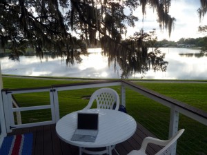 View of the lake from the Hayes house deck