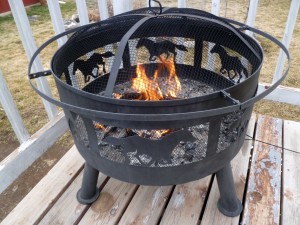 Fire is just about the right size for a chilly morning