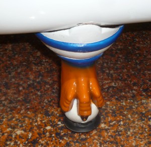 Bronco claw-foot tub foot was well done