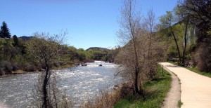 Path runs along the Frying Pan River