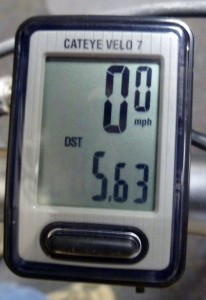 Bike speedometer measures my distance traveled.