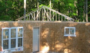 Rafters going up on the Paroubek house