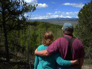 Pam and Jerry enjoy the view from The Lot