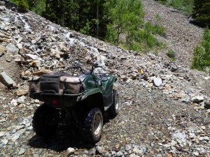 Schofield Pass road blocked by rockfall