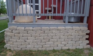 Landscape blocks are awaiting transport to The Lot