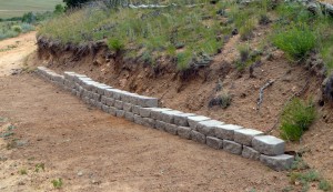 Landscape blocks in place