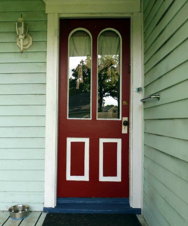 Back door after paint
